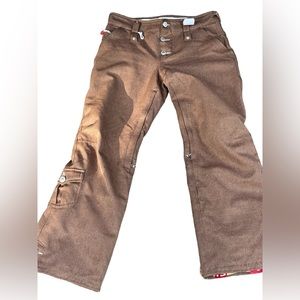 686 LEVIS LIMITED EDITION WOMENS SNOWBOARD/SKI PANTS M BROWN MSRP$280